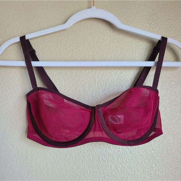 parade sheer balconette bra size 32dd - Picture 2 of 5
